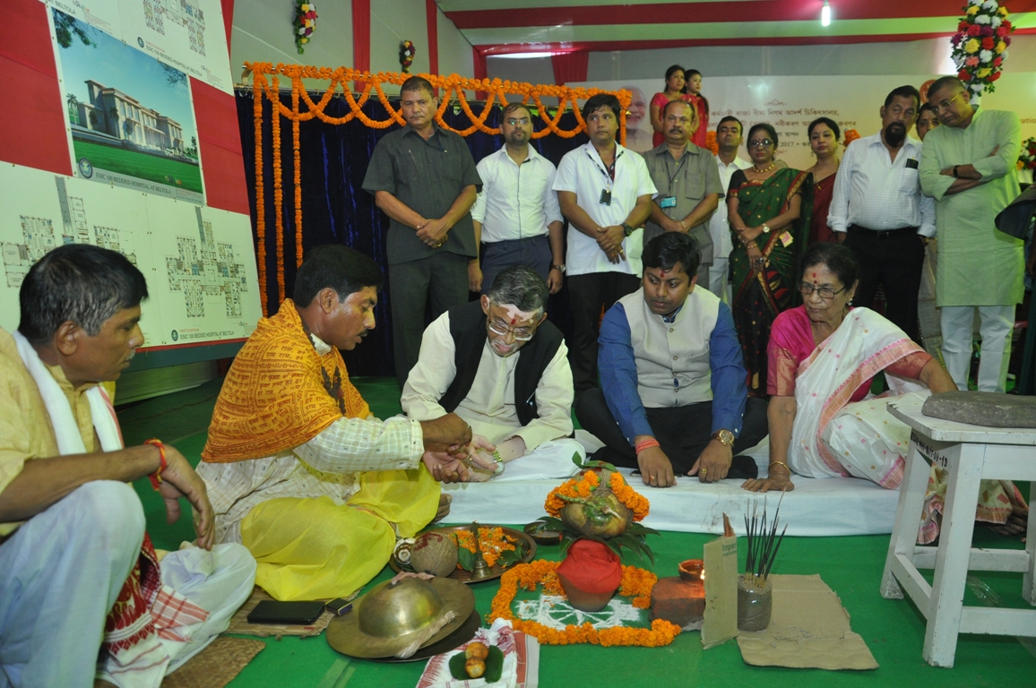 Foundation Stone for  Renovation and Upgradation of ESIC Model Hospital, Beltola, Guwahati laid on 06.10.2017