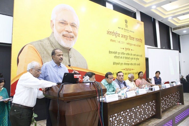 Launching of One IP-Two Dispensaries Scheme” of ESIC – Celebration of International Labour Day on 01.05.2017